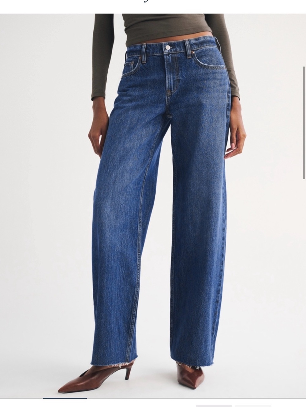 Abercrombie & Fitch Baggy Low Rise Jeans 33 / 16 L Distressed